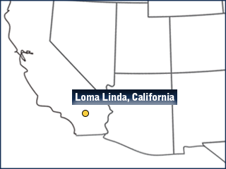 Map of Loma Linda University, Loma Linda, California