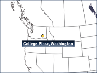 Map of Walla Walla University, College Place, Washington