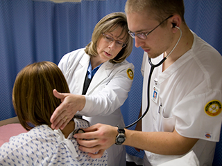 Union College physician assistant professor teaching student