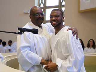 Washington Adventist University student baptism